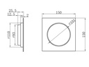 EMPOLO 4710 150*150mm ss floor drainer matt polished