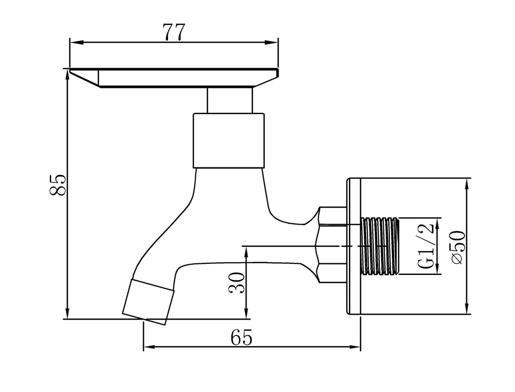 EMPOLO IW154 Single cold in-wall faucet