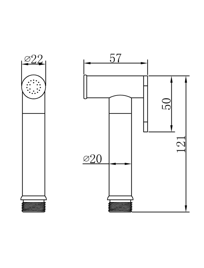 EMPOLO BSP013G	Spray with base and 1.2m hose gold