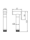 EMPOLO BSP013G	Spray with base and 1.2m hose gold