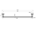 EMPOLO 93901MB	towel bar matt balck
