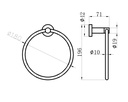 EMPOLO 93902MB	 towelr ring	matt balck
