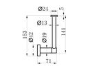 EMPOLO 93903AMB	paper holder	matt balck