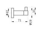 EMPOLO 93904MB	robe hook matt balck