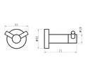 EMPOLO 93904BMB double robe hook	matt balck