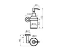 93909MB liquid soap container matt balck