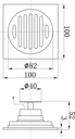 EMPOLO FD78902MB	"anti-smell floor drainer 100X100mm "	matt black
