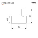 EMPOLO 97104GM	 robe hook	gun metal