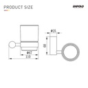 EMPOLO 97105GM tumbler holder gun metal