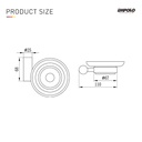 EMPOLO 97106GM 	soap dish holder	gun metal