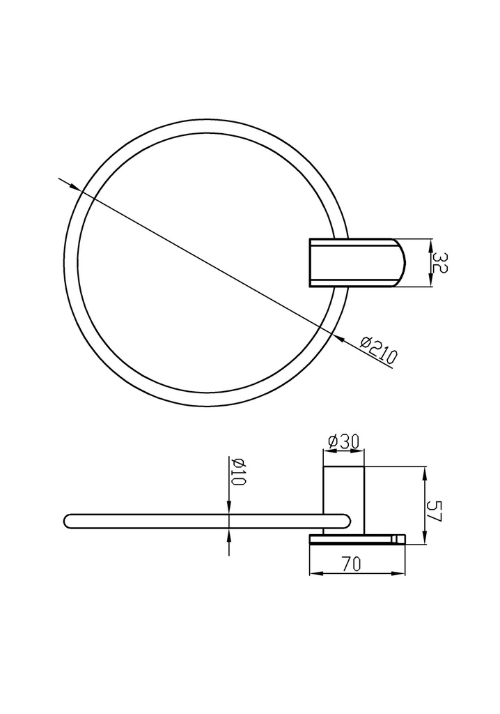 EMPOLO 97202G towel ring gold