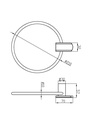 EMPOLO 97202G towel ring gold