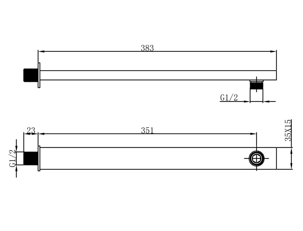 EMPOLO SA003	"Shower arm 35*15*400MM"