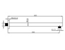EMPOLO SA015	"Shower arm 25*25*400MM"