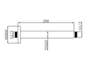 EMPOLO SA010-20	"Shower arm 25*25*200MM"