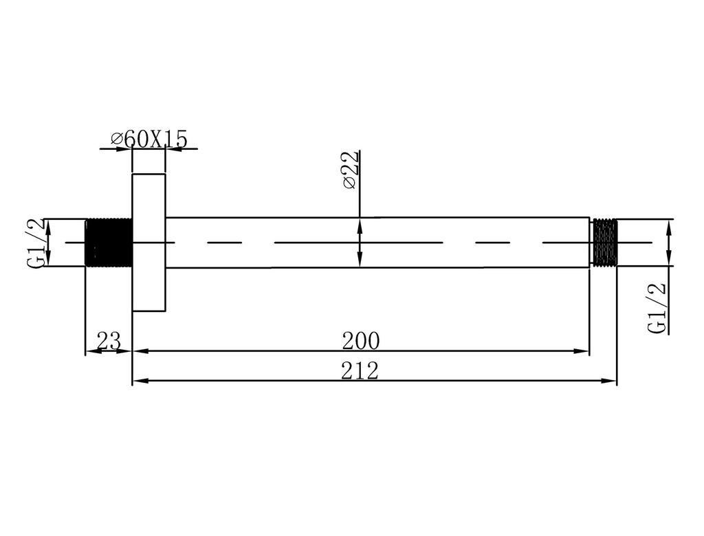 EMPOLO SA011-20	"Shower arm 20*200MM"