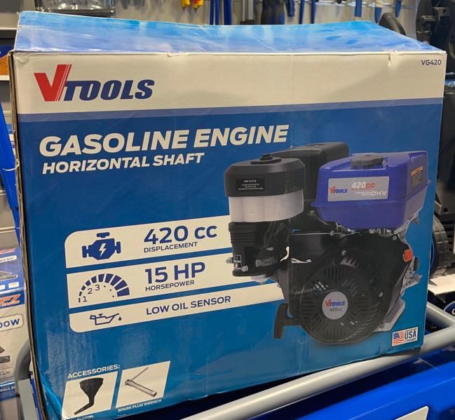 VTOOLS VG420 ENGINE 420cc gasoline engine,recoil start,color box