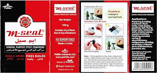 EPOXY PUTTY M SEAL 100GRM EXP:22/08/25 GRN