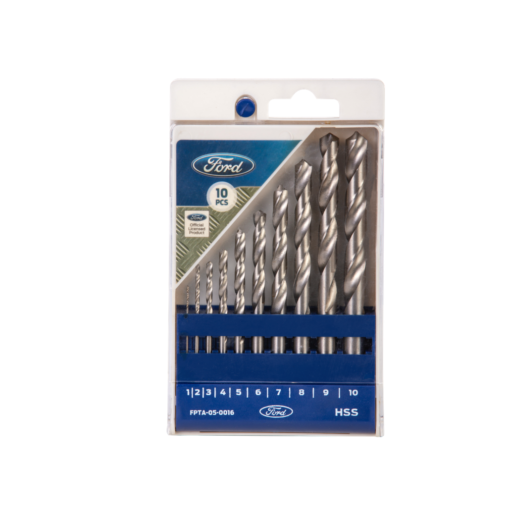 FPTA-05-0016 HSS DRILLS SETS, 10PCS SET DIAMETER 1/2/3/4/5/6/7/