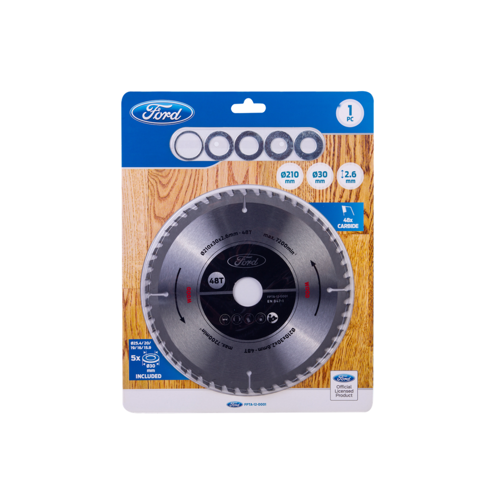 FPTA-12-0001 CIRCULAR SAW BLADE FOR WOOD 210X30X2.6MM 48T