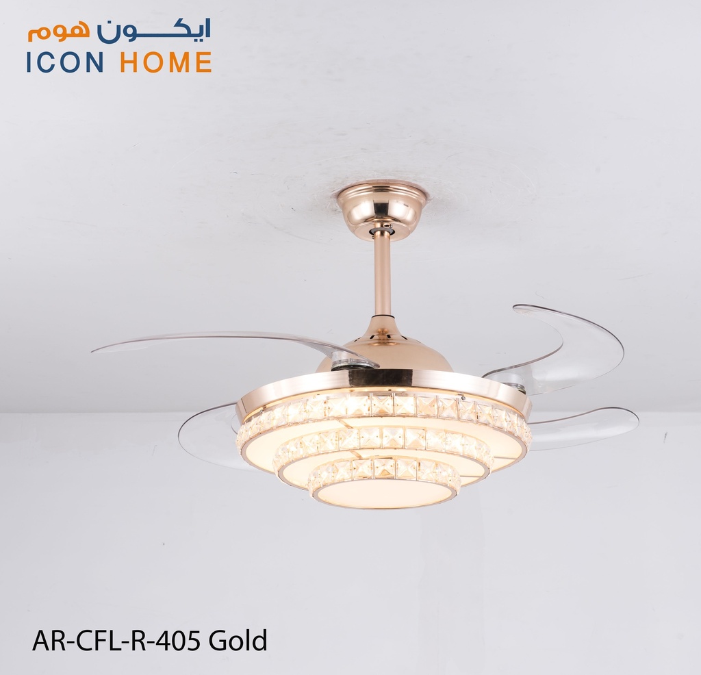 ICON HOME FAN LIGHT CFL-R-405 GolD fan light
