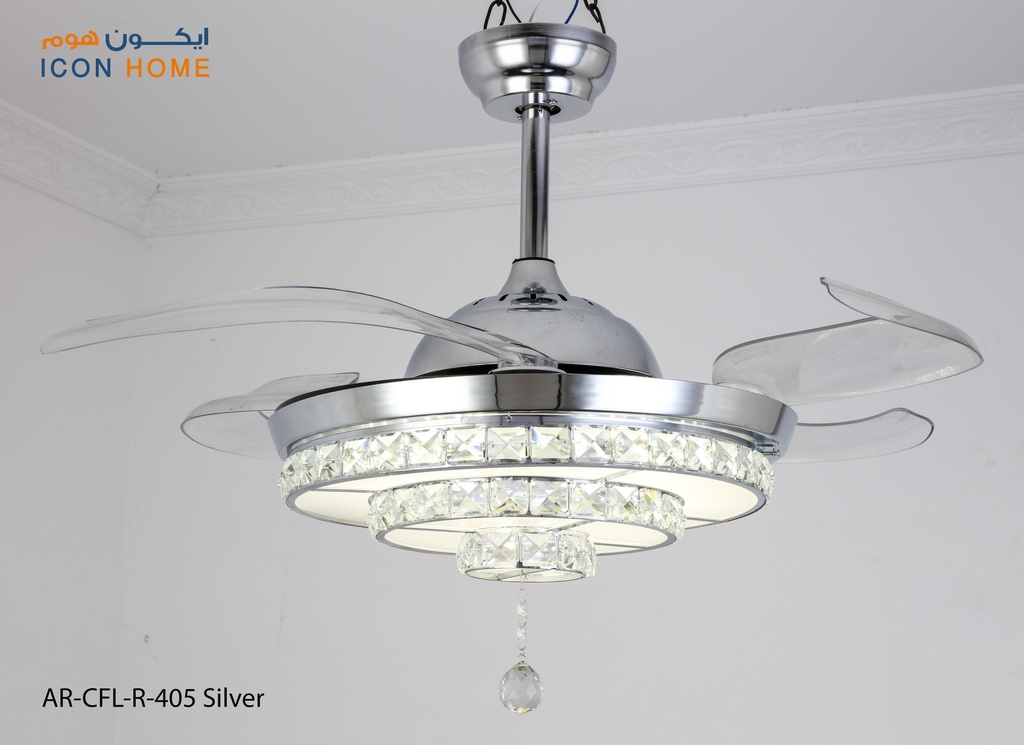 ICON HOME FAN LIGHT CFL-R-405 Silver