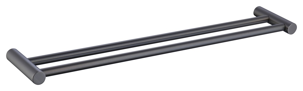 97108GM 60cm double towel bar	gun metal
