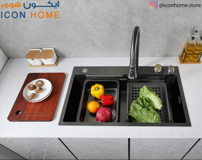 EMPOLO EV77-2+E80 kitchen sink with faucet                              size:750*460*235mm