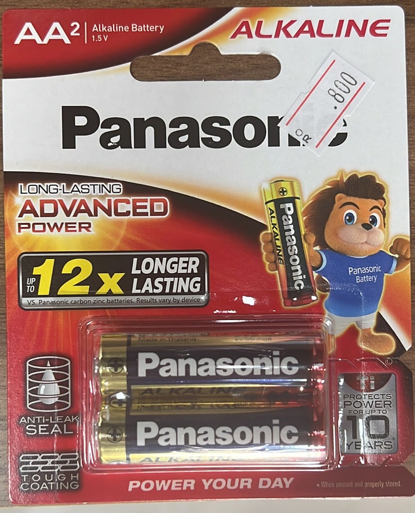PANASONIC BATTERY AA/2 ALKALINE POWER