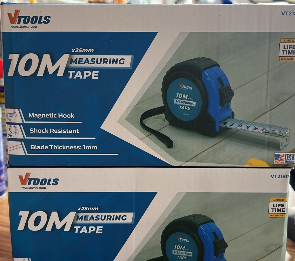 VT2180 TAPE MEASURE 10M 25MM