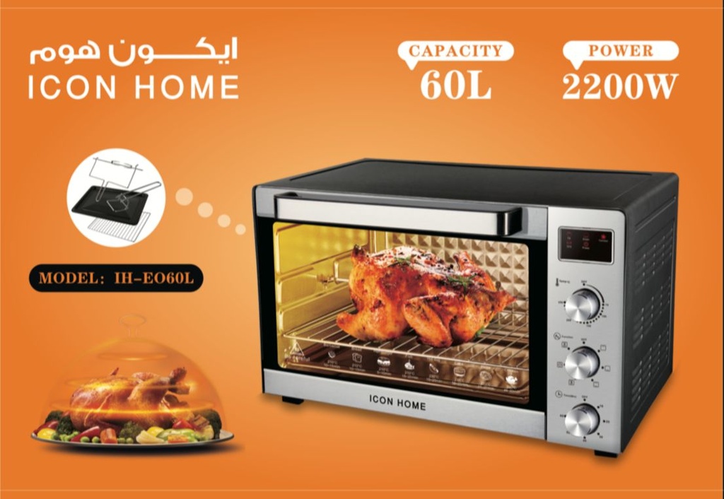 ايكون هوم فرن كهربائي 60 لتر - IH-EO60L