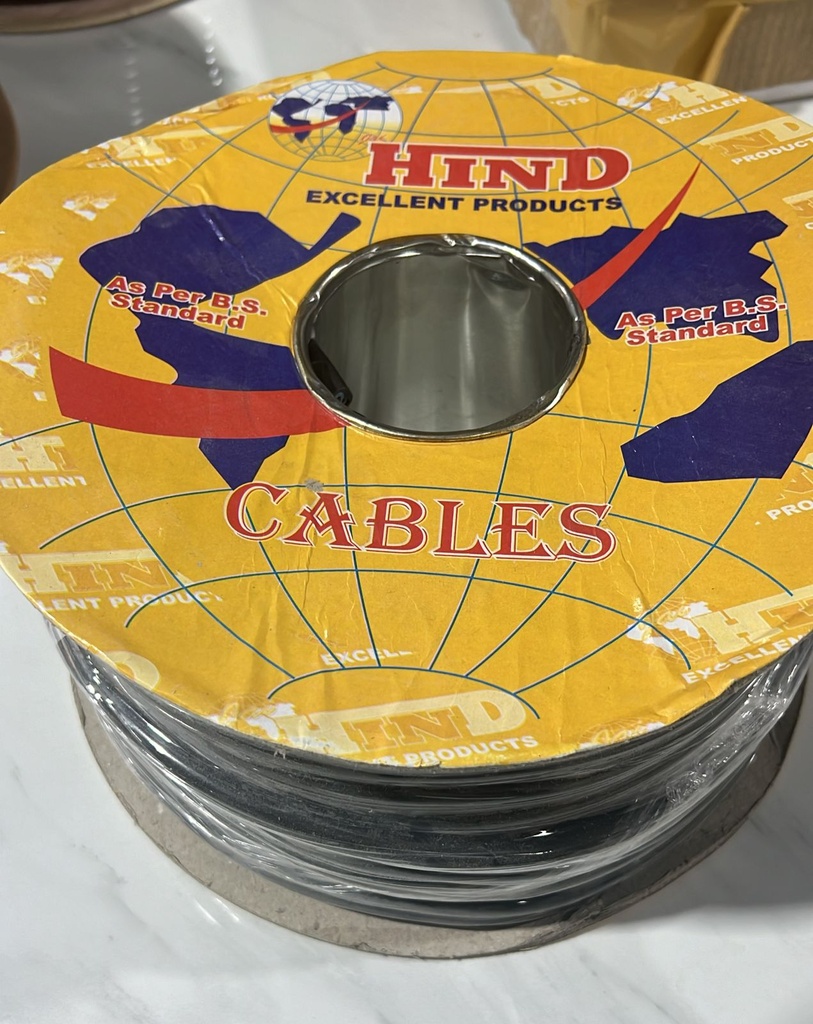 INDIA 3CORE BLACK WIRE 2.5MM