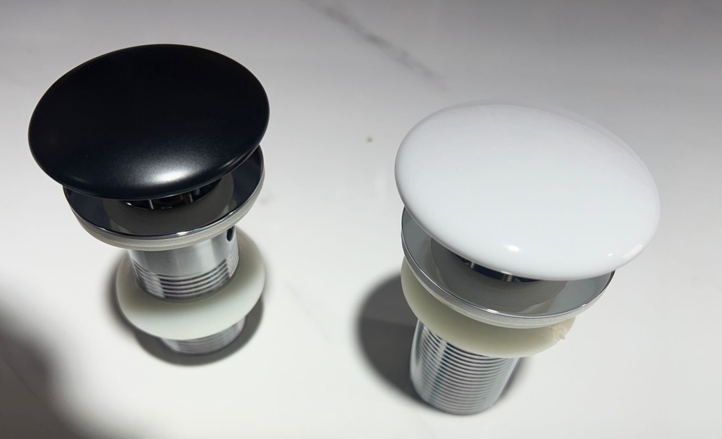 SH-723 WASTE FITTING WHITE STAINLESS STEEL WITH DOWN PIPE