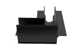 MAGNETIC RECESSED TRACK RAIL CORNER