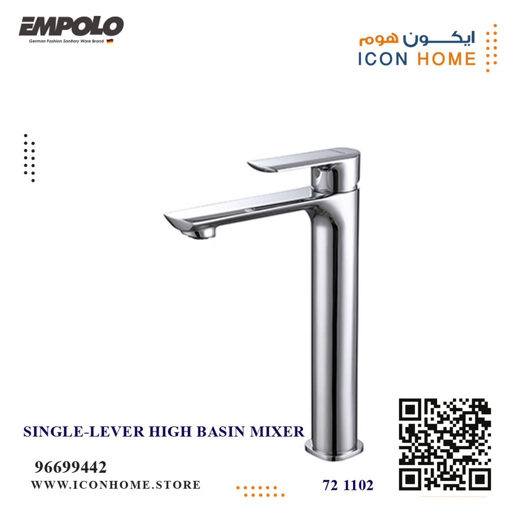EMPOLO 72 1102 single lever high shower mixer hand shower