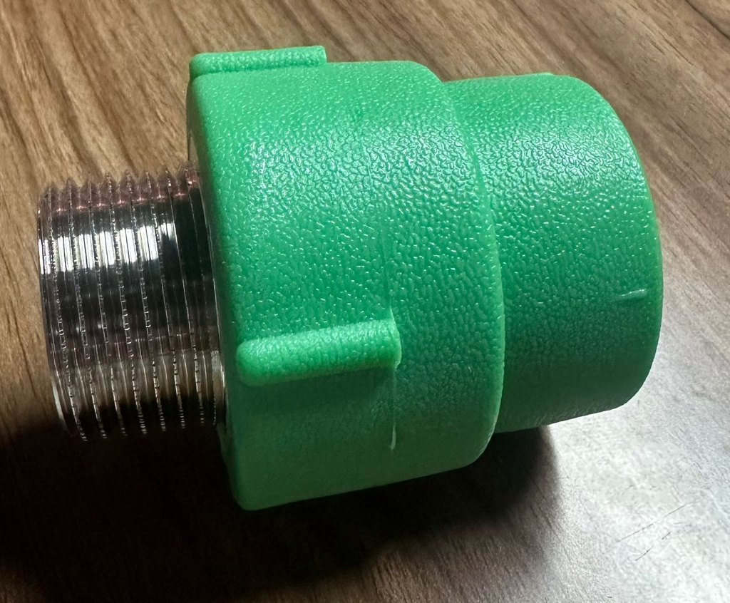 MALE ADAPTOR 25MM x 3/4"PPR TECHNO 