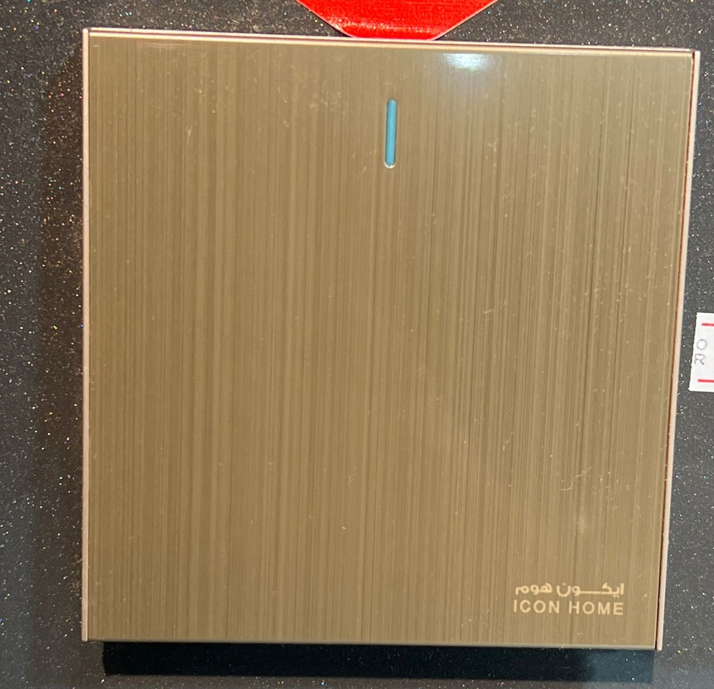 KS15-045 GOLD ICON HOME BLANK PLATE