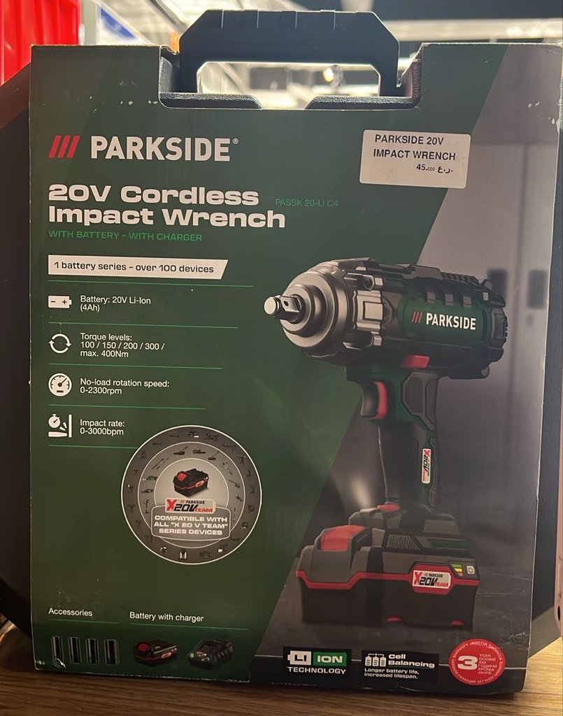 PARKSIDE 20V IMPACT WRENCH 20-LI C4
