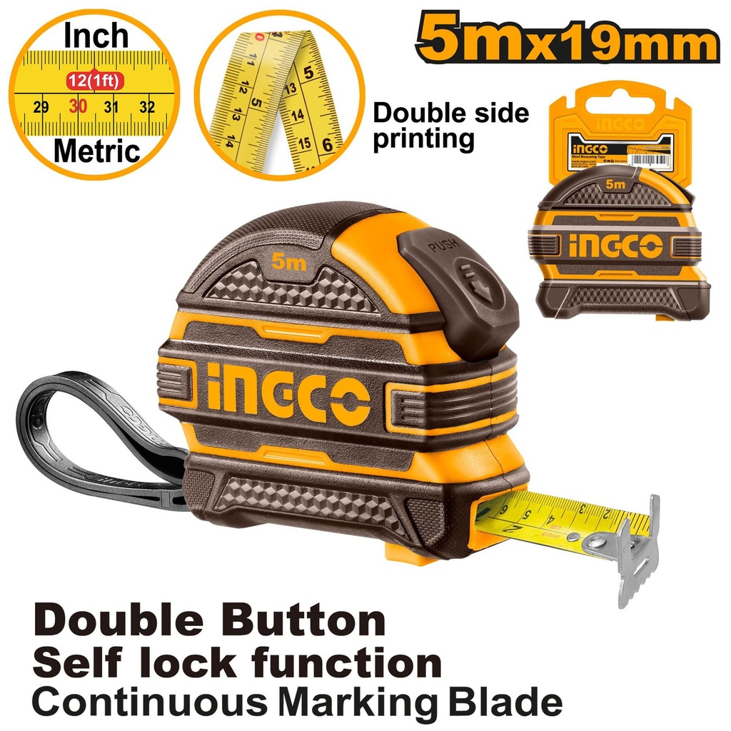 HSMT08519 STEEL MEASURING TAPE 5M X 19MM SELF LOCK