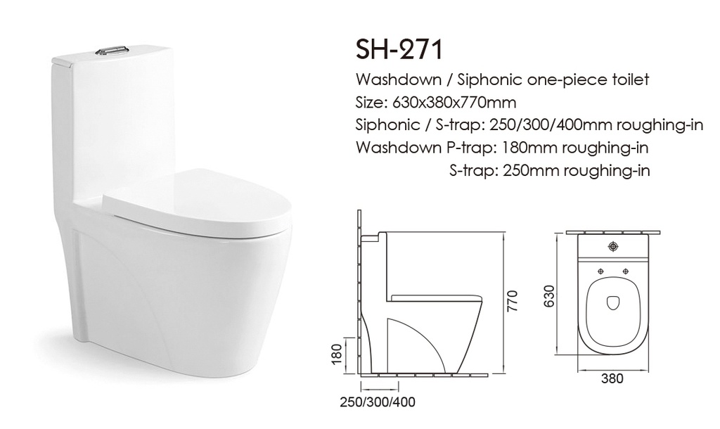 ICON HOME SH-271 S TRAP TOILET