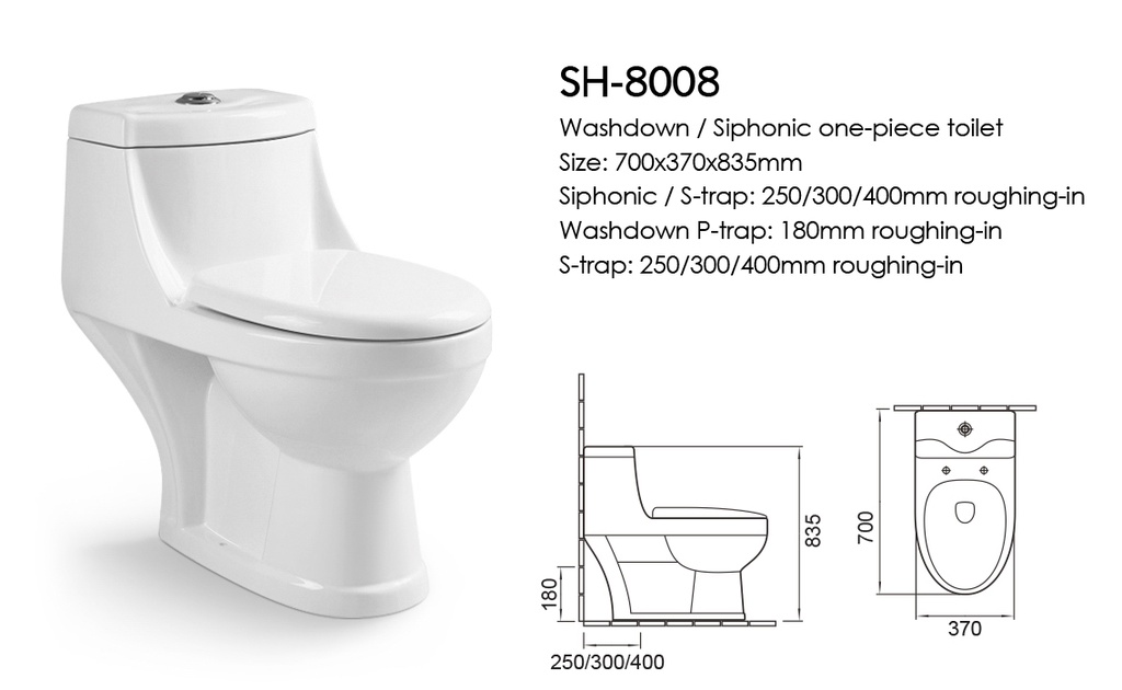 ICON HOME SH-8008 S TRAP TOILET