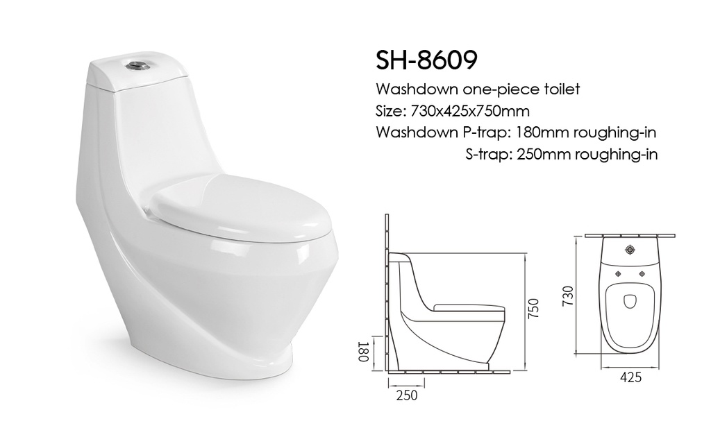 ICON HOME SH-8609  S TRAP TOILET