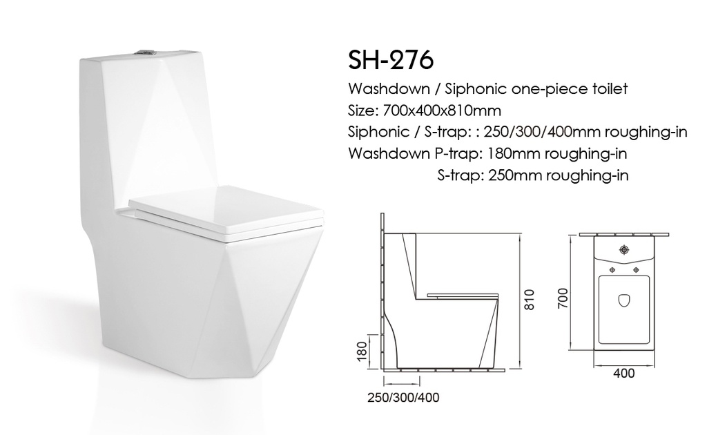 ICON HOME SH-276  S TRAP TOILET