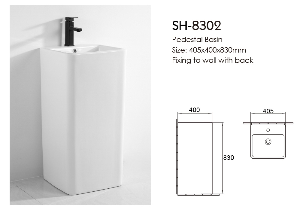 ICON HOME SH-8302 PEDSTAL BASIN