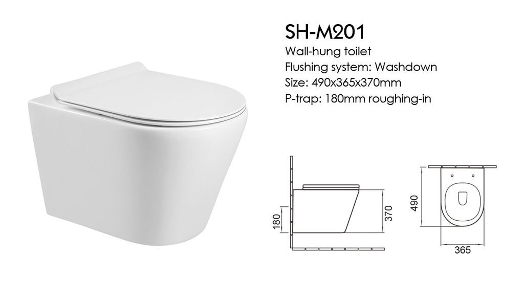 ICON HOME SH-M201 WALL HANG TOILET