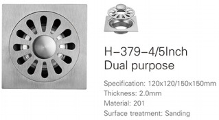 ICON HOME Floor Drain SH-379-5inch dual purpose