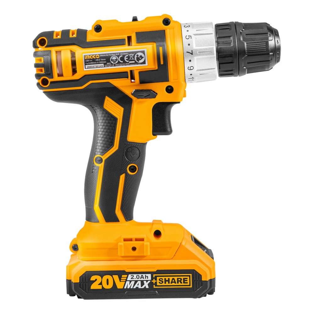 INGCO CDLI20024 20V CORDLESS 20V LI-ION 2.0AH IMPACT DRILL