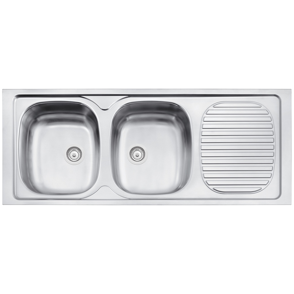 TR93444602 SSTEEL SINK 120X50 2VB PERF.