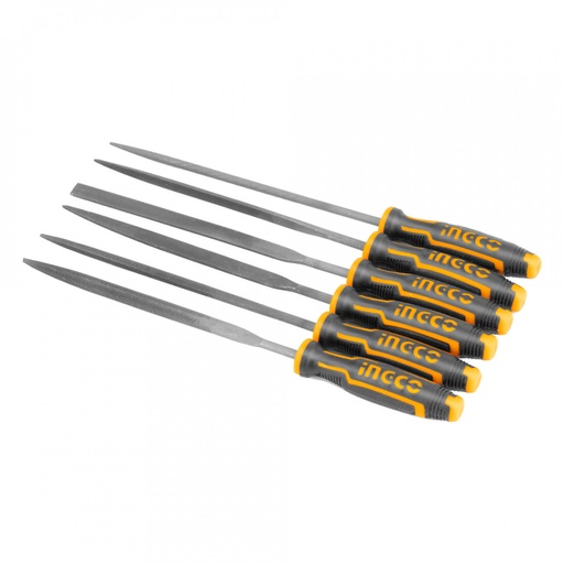 HKTF63 INGCO 6 Pc File Set for Wood, Metal, Plastic, and Carpentry