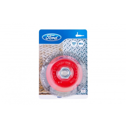 FPTA-02-0024 CUP BRUSH STEEL, TWISTED STEEL WIRE M14 100MM